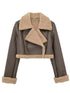 'Josselyn' Faux Fur Cropped Leather Jacket - Celes Fashion
